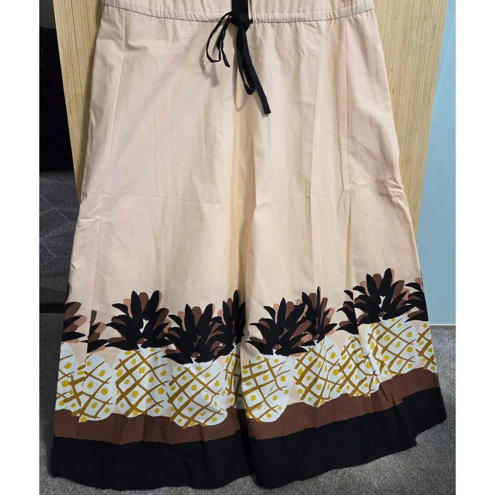Kate Spade Size M Pineapple Patch Shirt Dress Print‎ Sleeveless Peachy Pink